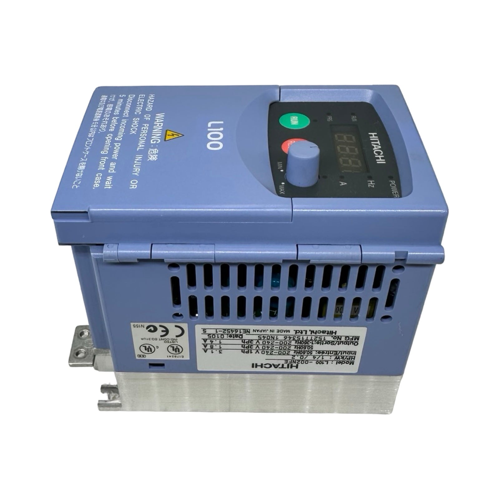 Hitachi L100-005NFE Frequenzumrichter 0,55kW 200-240V VFD Inverter Umrichter