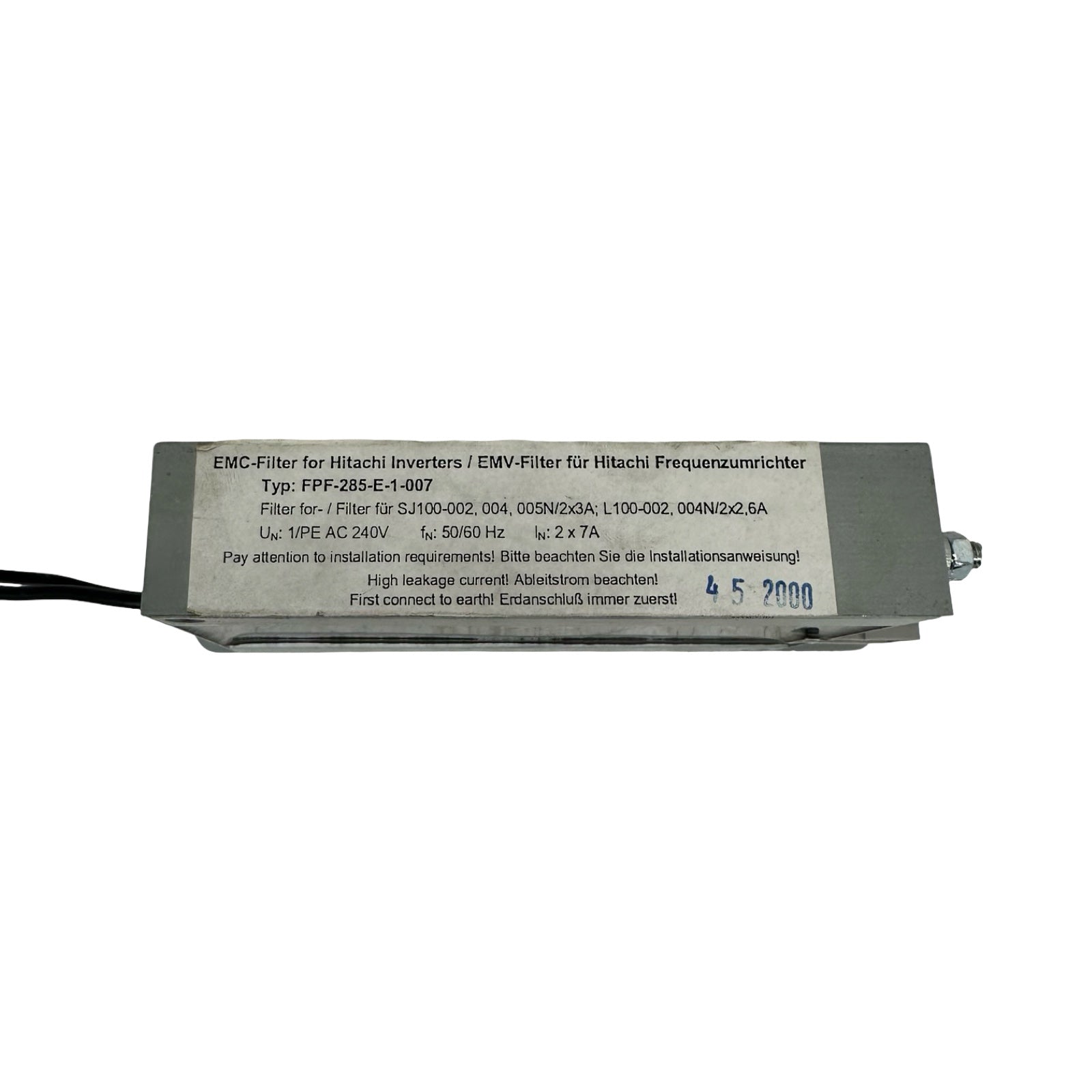 Hitachi EMC Filter FPF-285-E-1-007 EMV Filter für Frequenzumrichter L100 SJ100