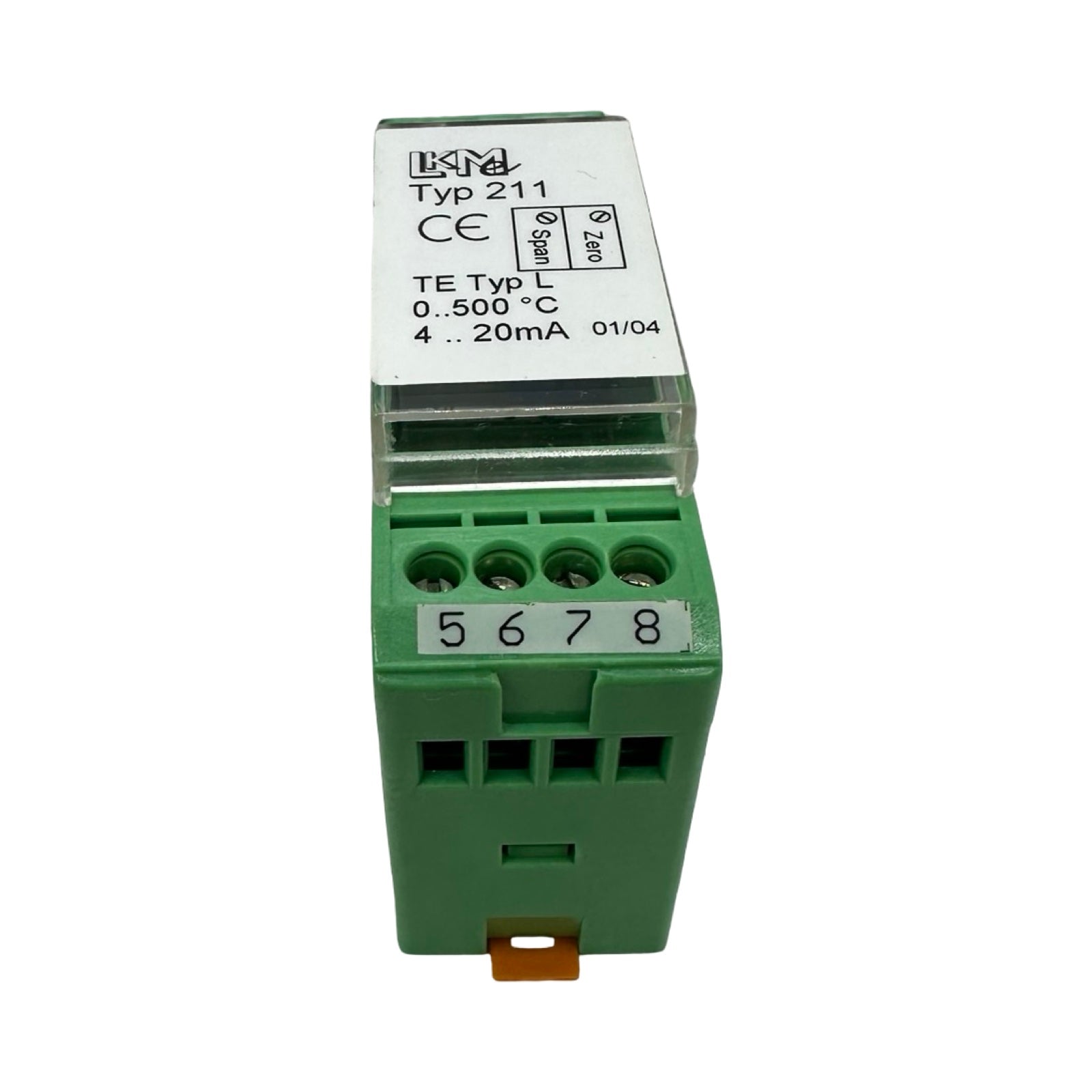 KM Typ 211 Temperaturmessumformer Thermoelement 4-20mA TE Typ L 0-500°C Used