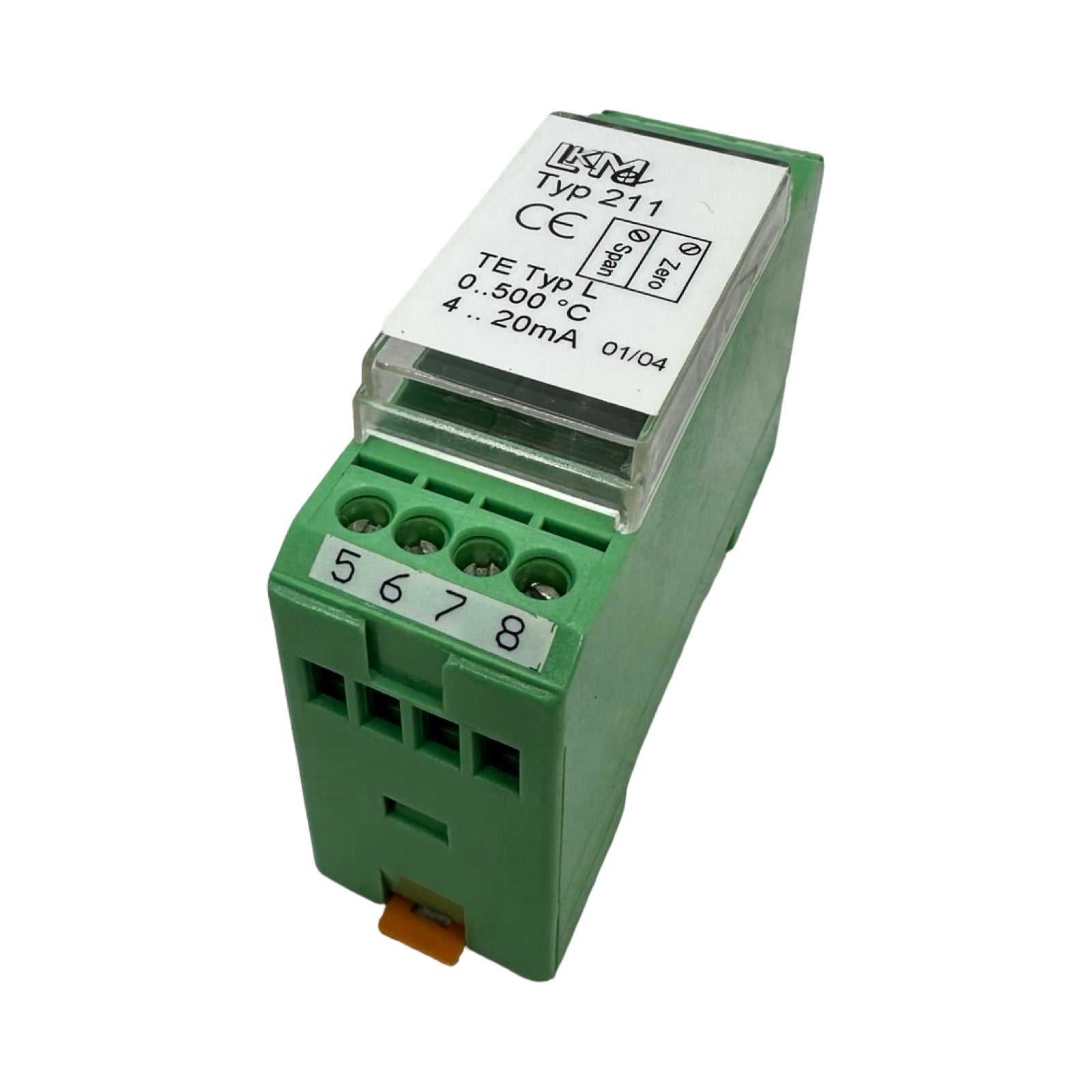 KM Typ 211 Temperaturmessumformer Thermoelement 4-20mA TE Typ L 0-500°C Used