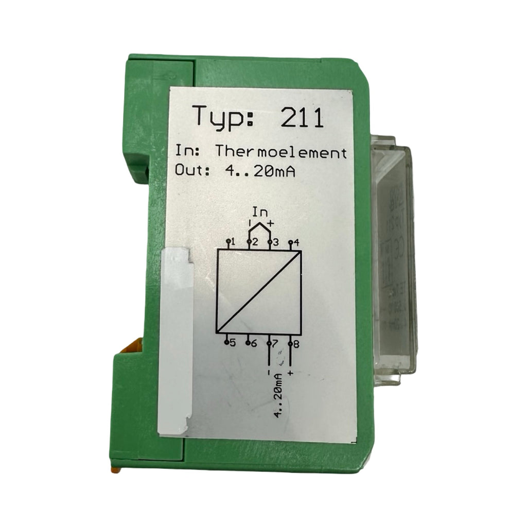 KM Typ 211 Temperaturmessumformer Thermoelement 4-20mA TE Typ L 0-500°C Used