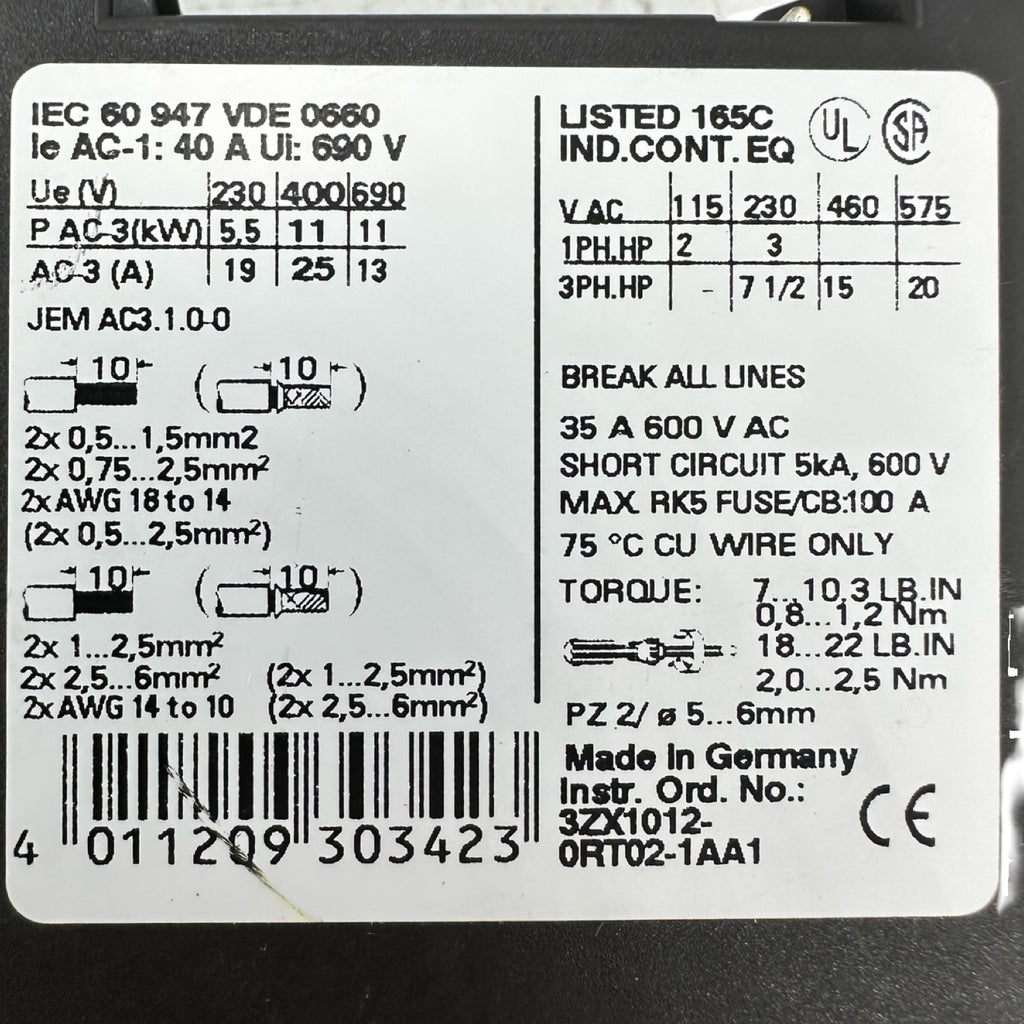 2x Siemens 3RT1026-1B Leistungsschütz 25A 230V AC + 3RH1921-1HA22 Hilfskontakt