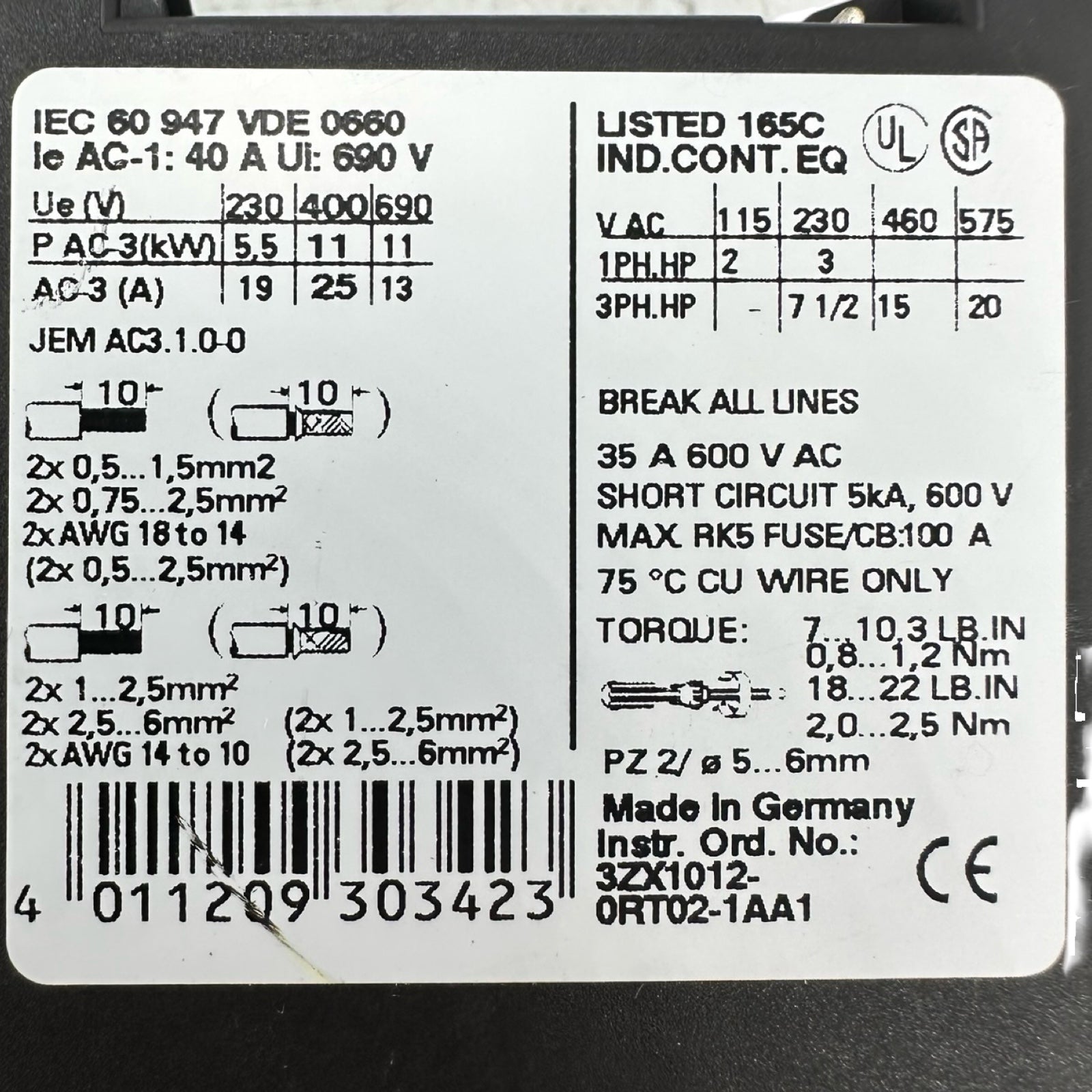 2x Siemens 3RT1026-1B Leistungsschütz 25A 230V AC + 3RH1921-1HA22 Hilfskontakt