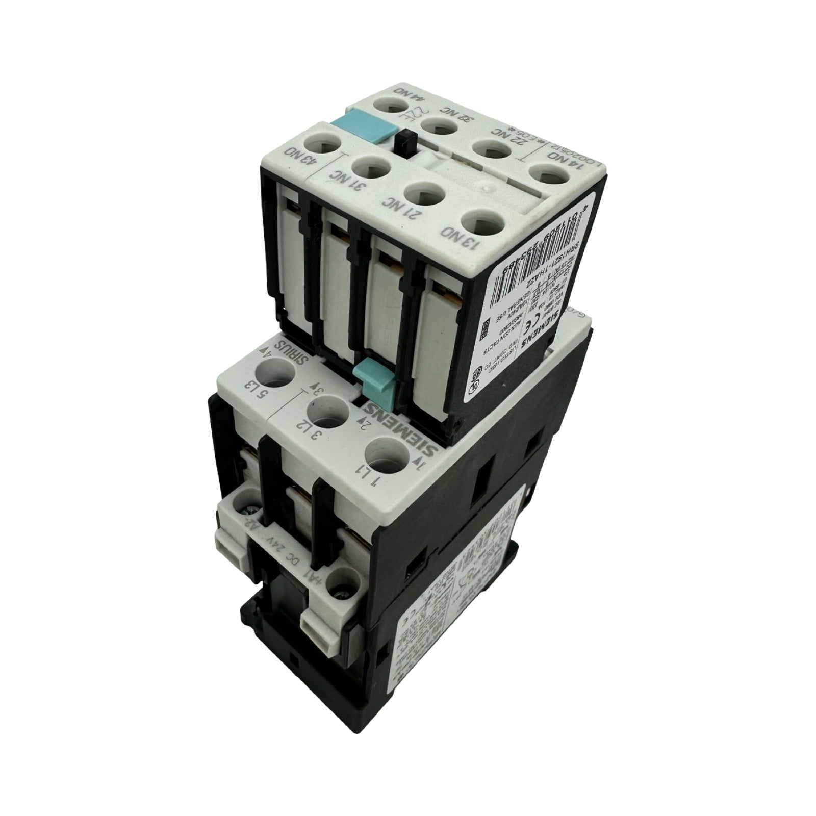 2x Siemens 3RT1026-1B Leistungsschütz 25A 230V AC + 3RH1921-1HA22 Hilfskontakt