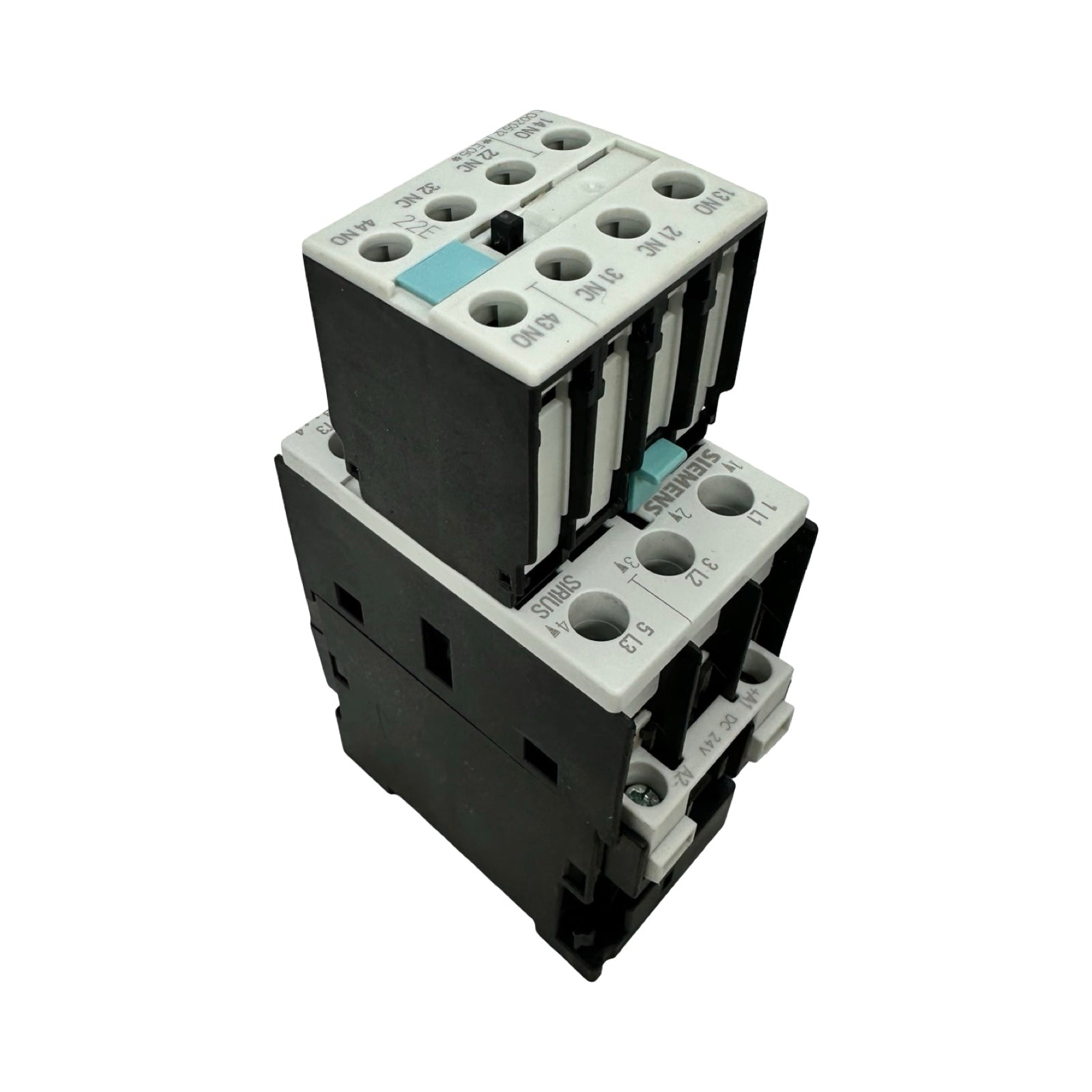 2x Siemens 3RT1026-1B Leistungsschütz 25A 230V AC + 3RH1921-1HA22 Hilfskontakt