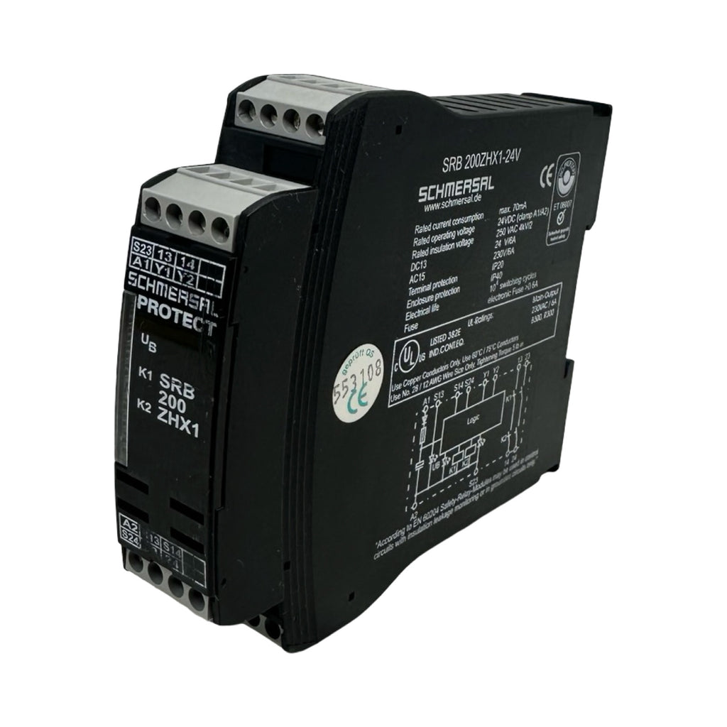 Schmersal SRB 200ZHX1-24V Sicherheitsrelais Safety Relay Modul 24VDC 2 NO