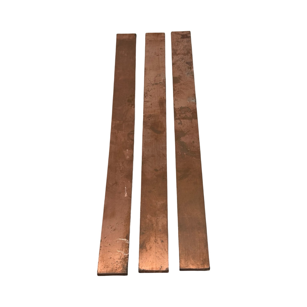 3x Kupfer Flachstange 385x30x5mm gesamt 1,5kg Cu Kupferleiste Metall