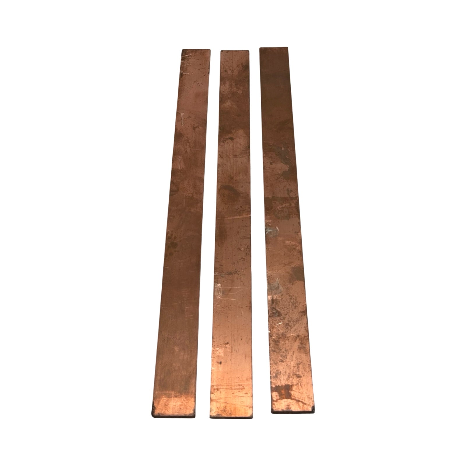 3x Kupfer Flachstange 385x30x5mm gesamt 1,5kg Cu Kupferleiste Metall
