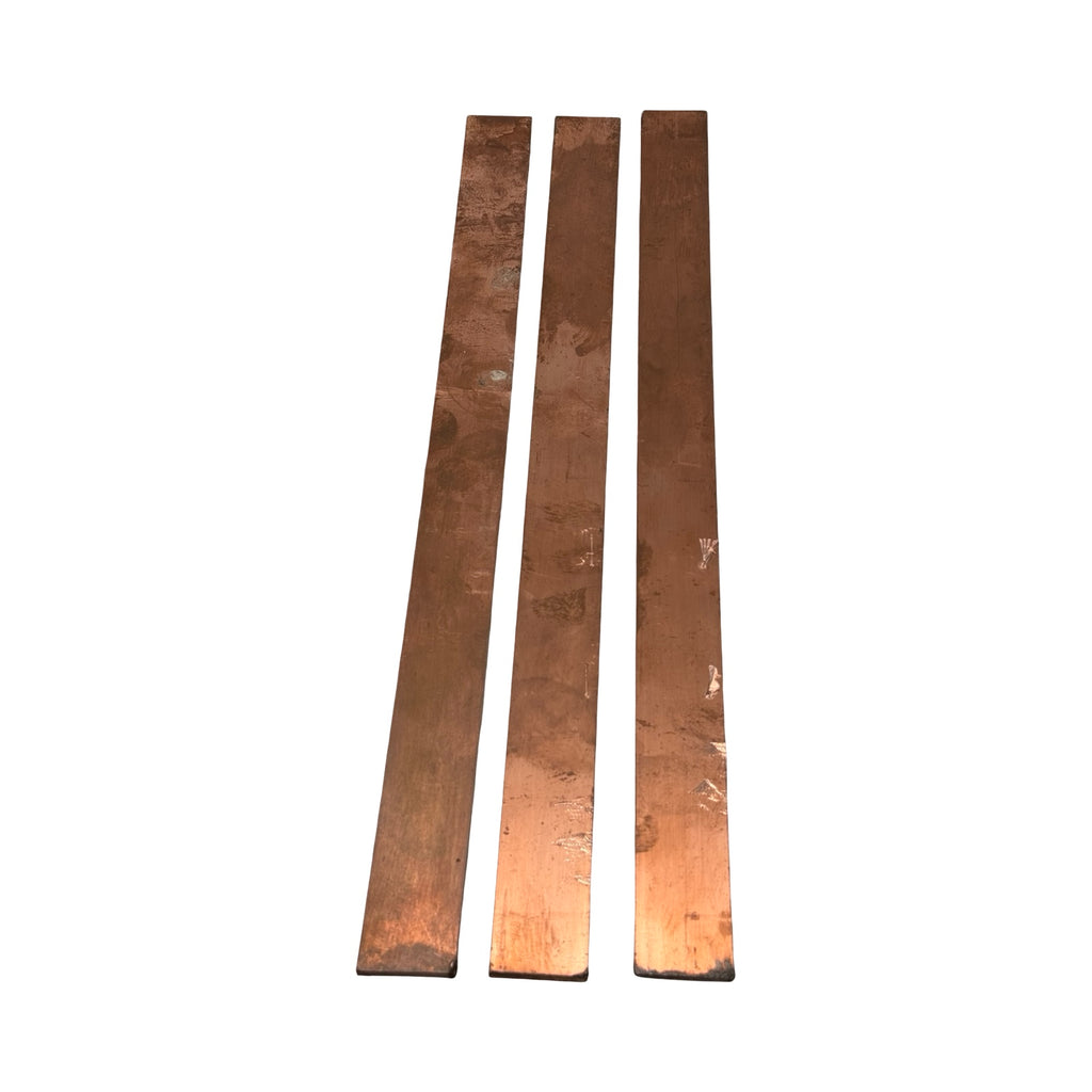 3x Kupfer Flachstange 385x30x5mm gesamt 1,5kg Cu Kupferleiste Metall