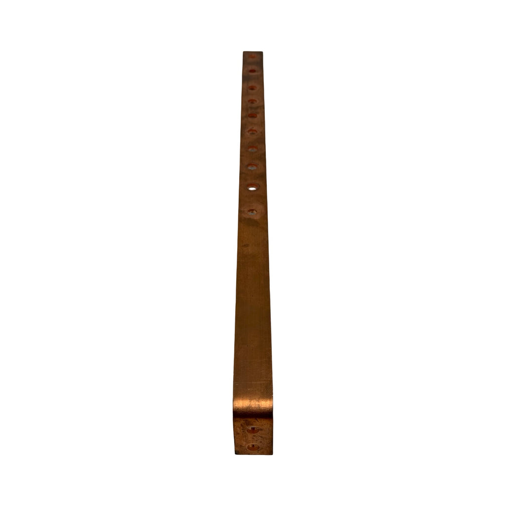 Kupfer 4x 9mm 8x 11mm gebogen 597x30x5mm 0,8kg Cu Schiene Kupferschiene Leiste