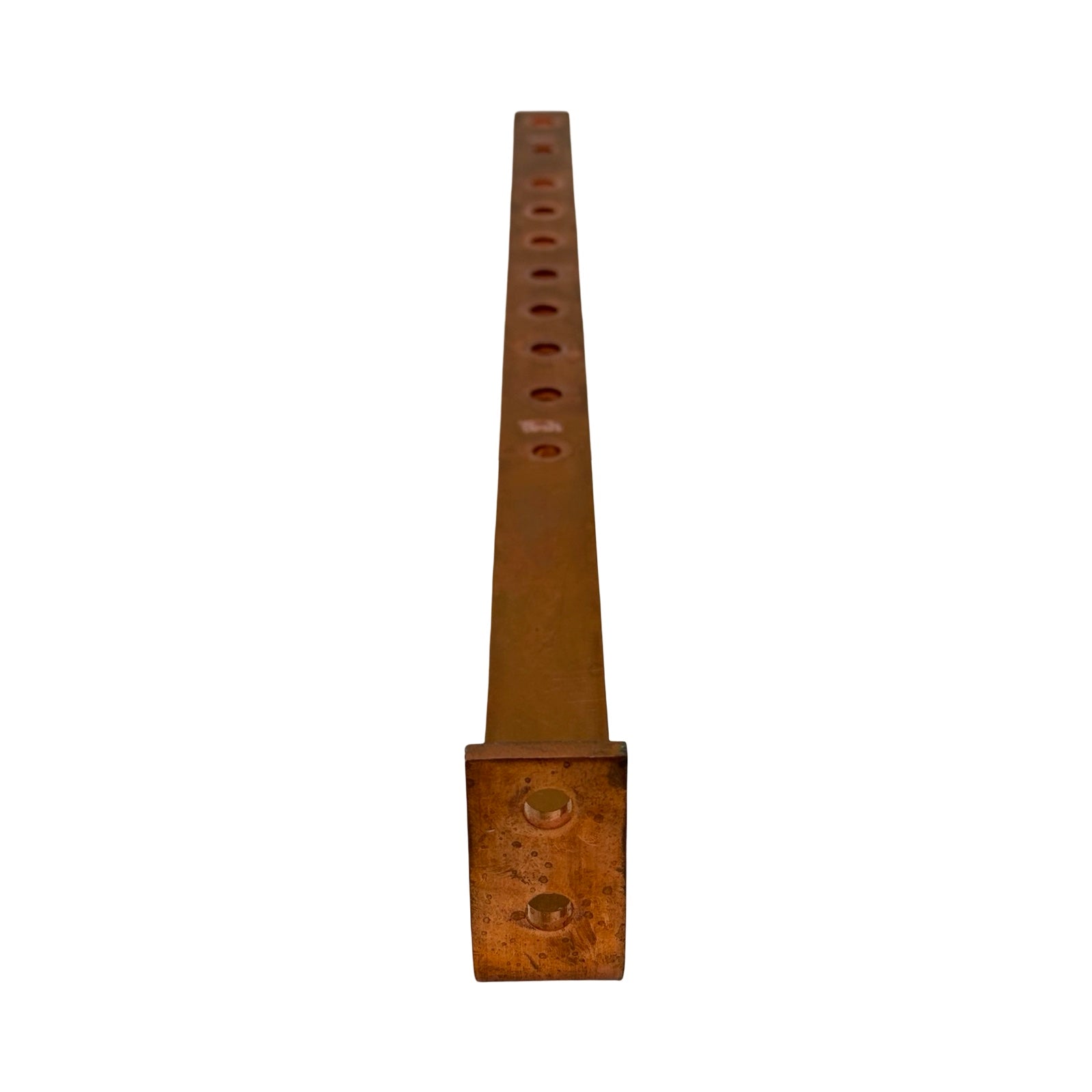 Kupfer 4x 9mm 8x 11mm gebogen 597x30x5mm 0,8kg Cu Schiene Kupferschiene Leiste