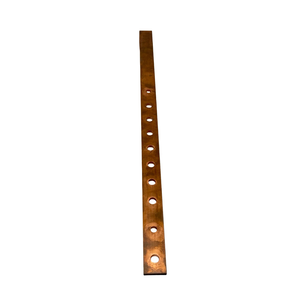 Kupfer 4x 9mm 8x 11mm gebogen 597x30x5mm 0,8kg Cu Schiene Kupferschiene Leiste