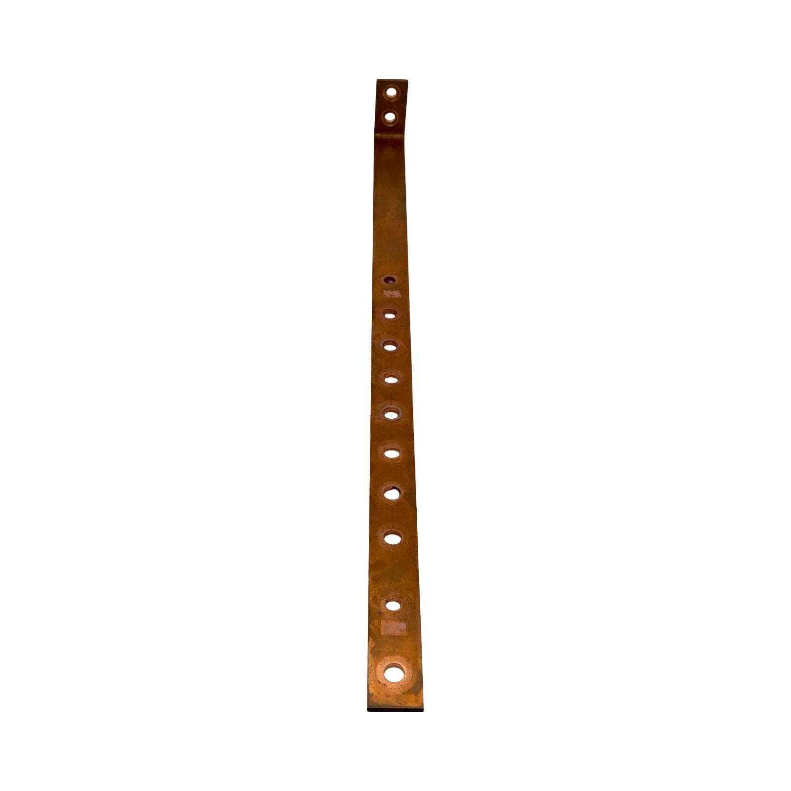 Kupfer 4x 9mm 8x 11mm gebogen 597x30x5mm 0,8kg Cu Schiene Kupferschiene Leiste