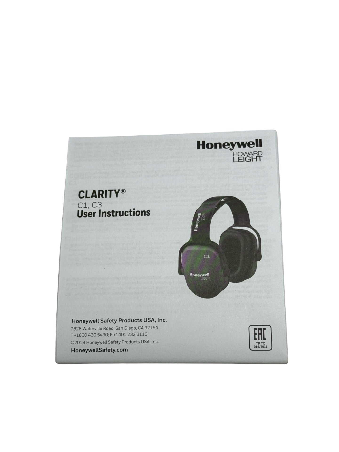 Honeywell Howard Leight Clarity C3 Kapselgehörschutz SNR 33dB Bügel 1011146