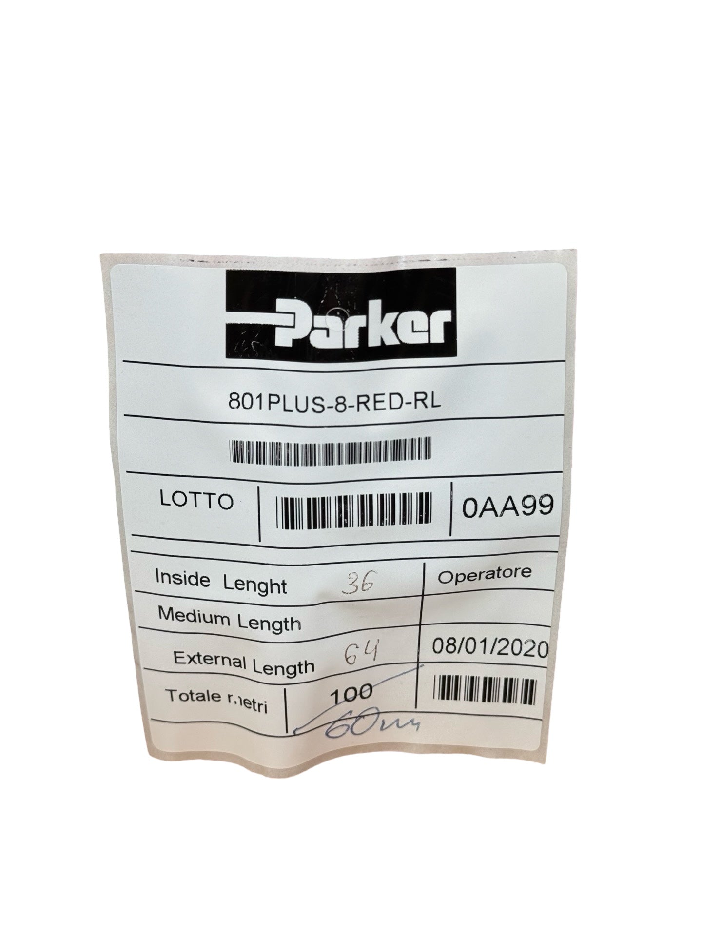 Parker 801PLUS-8 Red Industrieschlauch 60m Hydraulik Druckluft Schlauch