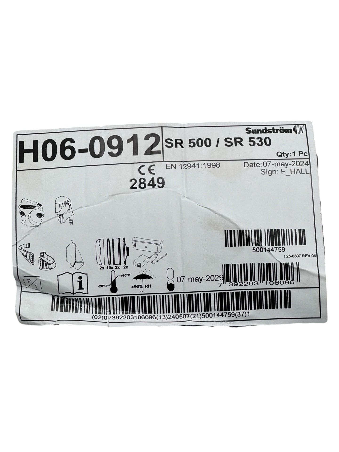 Sundström SR 500 Gebläseeinheit SR 530 Kopfteil Ladegerät Set H06-0912