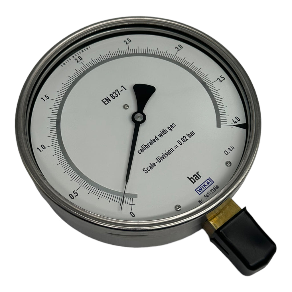 WIKA 312.20.160 Manometer Feinmessmanometer 4bar G1/2B unten 160mm