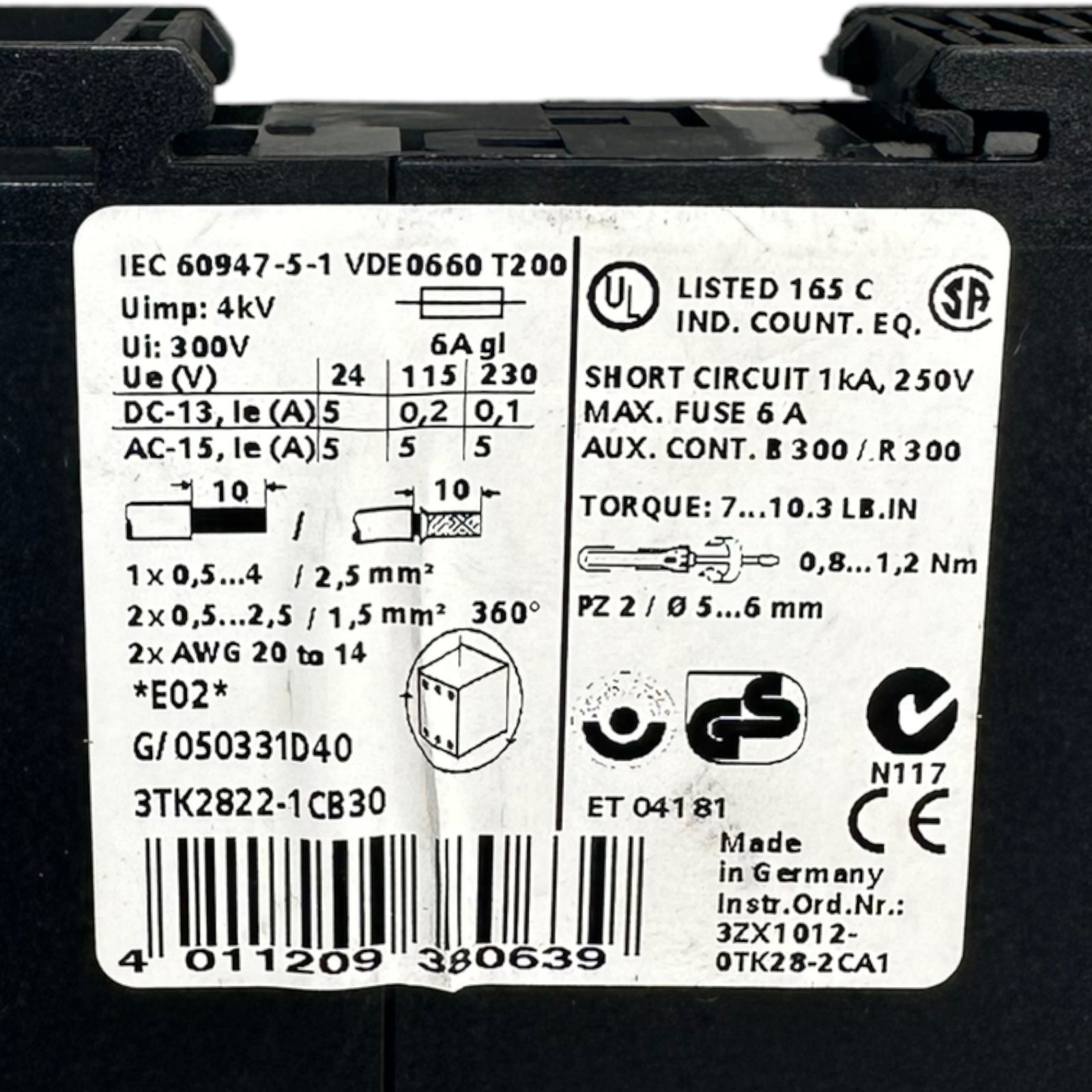 Siemens 3TK2822-1CB30 Sicherheitsschaltgerät Sichereitsrelais Spule 24V AC/DC