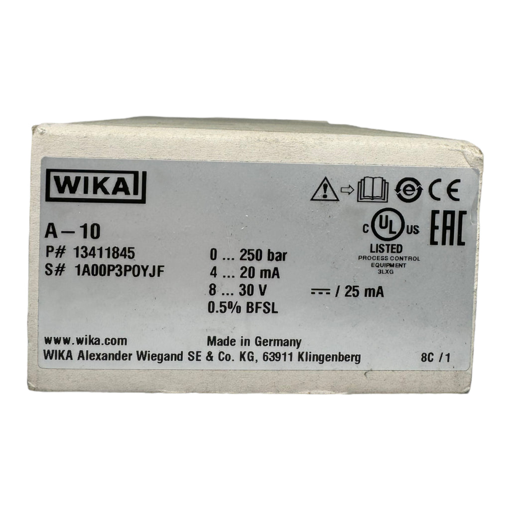 WIKA A-10 Drucktransmitter / Drucksensor / Druckmessumformer 250bar