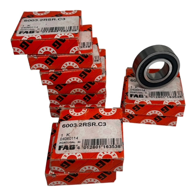 10x FAG 6003-2RSR-C3 Rillenkugellager Kugellager 17x35x10mm