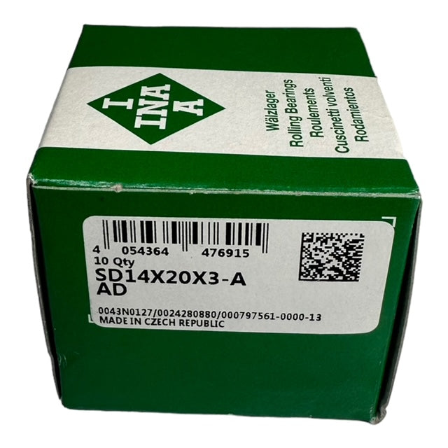 10x INA SD14X20X3A AD Doppel Lippen Polyurethan Öldichtung 14x20x3mm