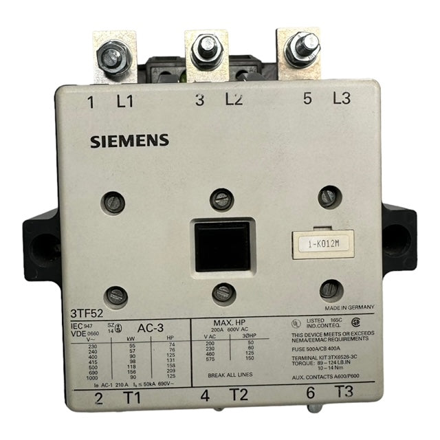 Siemens 3TF5222-0AL2 Leistungsschütz, Schütz,Contactor