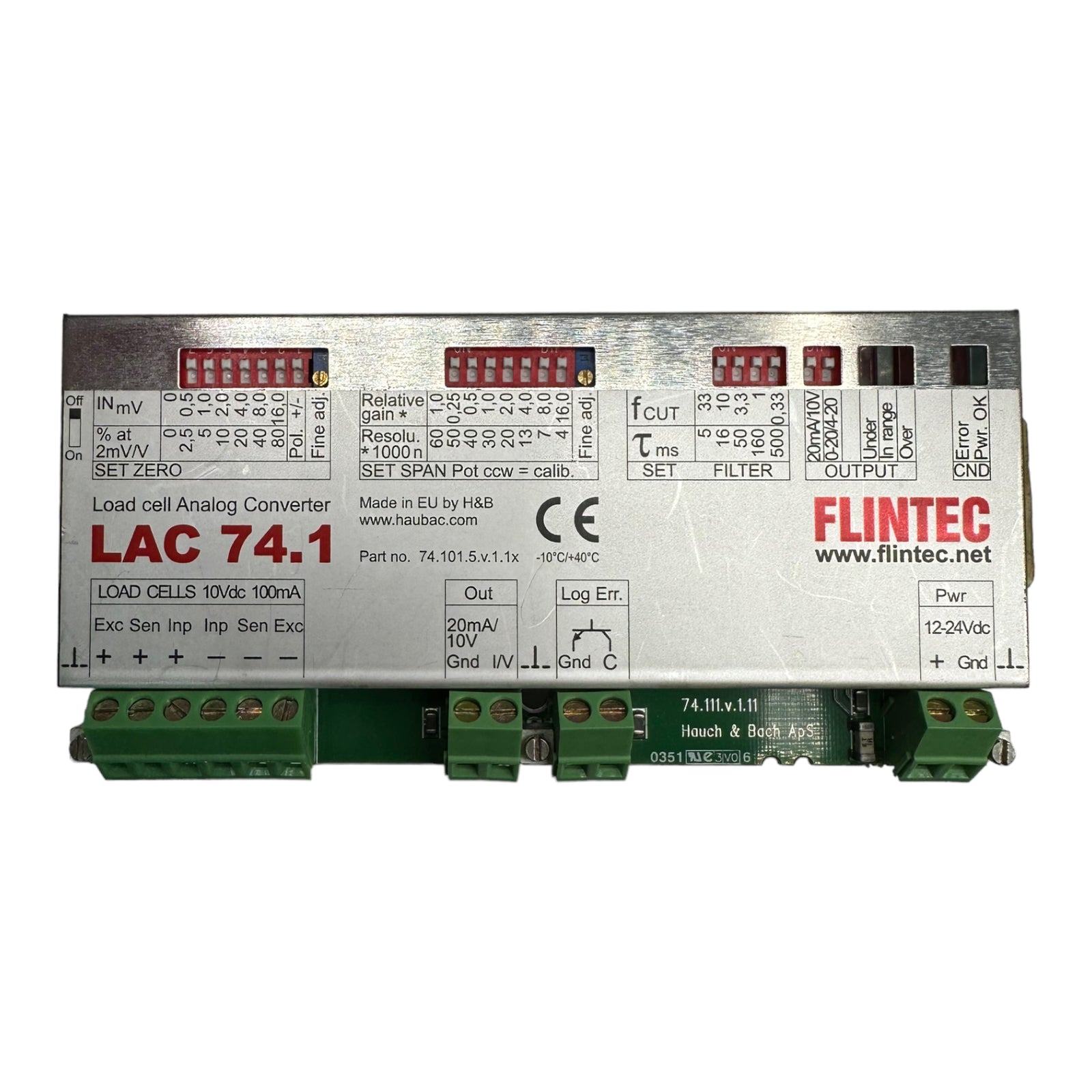 Flintec LAC 74.1 Universal DMS Verstärker Modul 4...20mA oder 0...10V