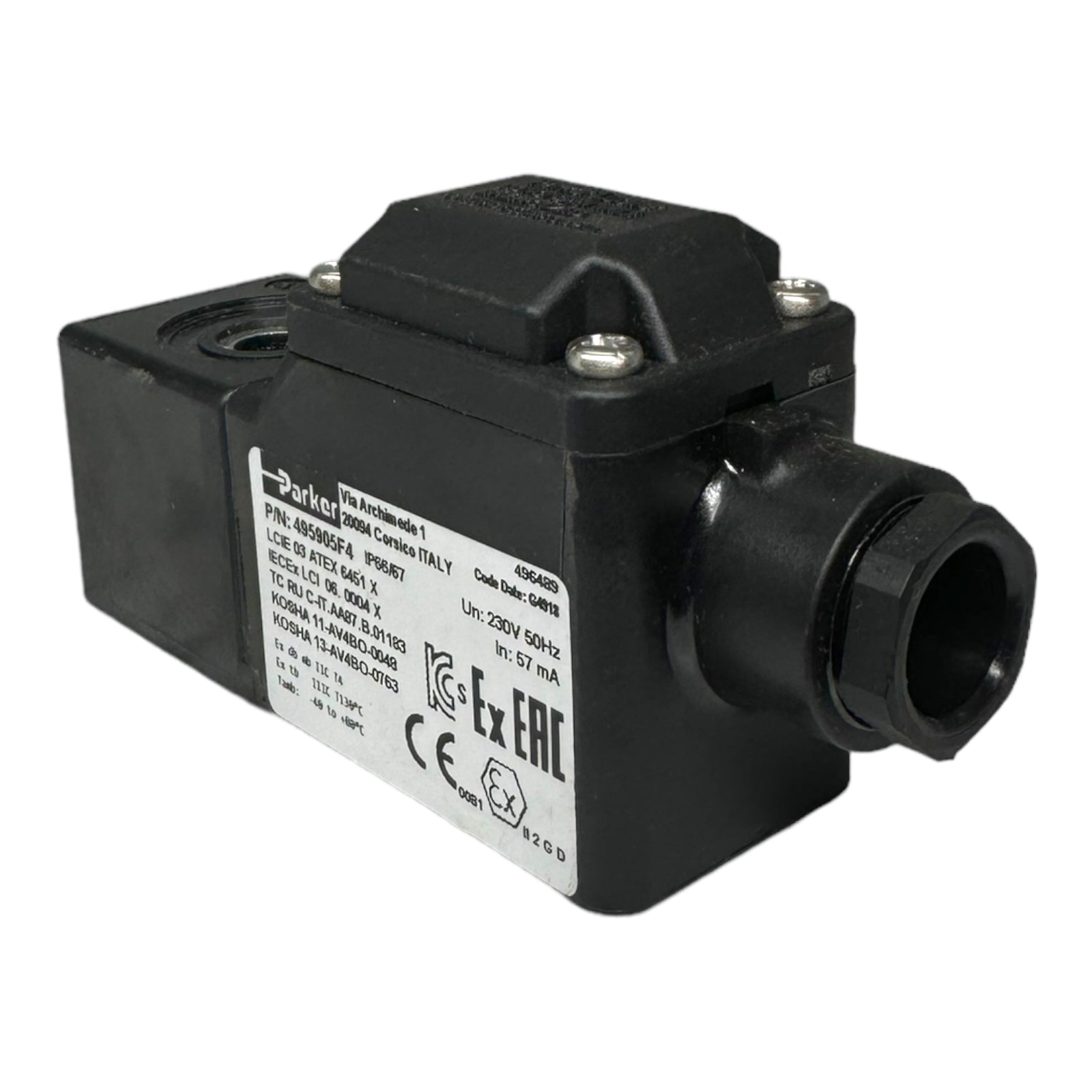 Parker 495905F4 LUCIFER Magnetspule 230V / 50Hz / 57mA / EX2