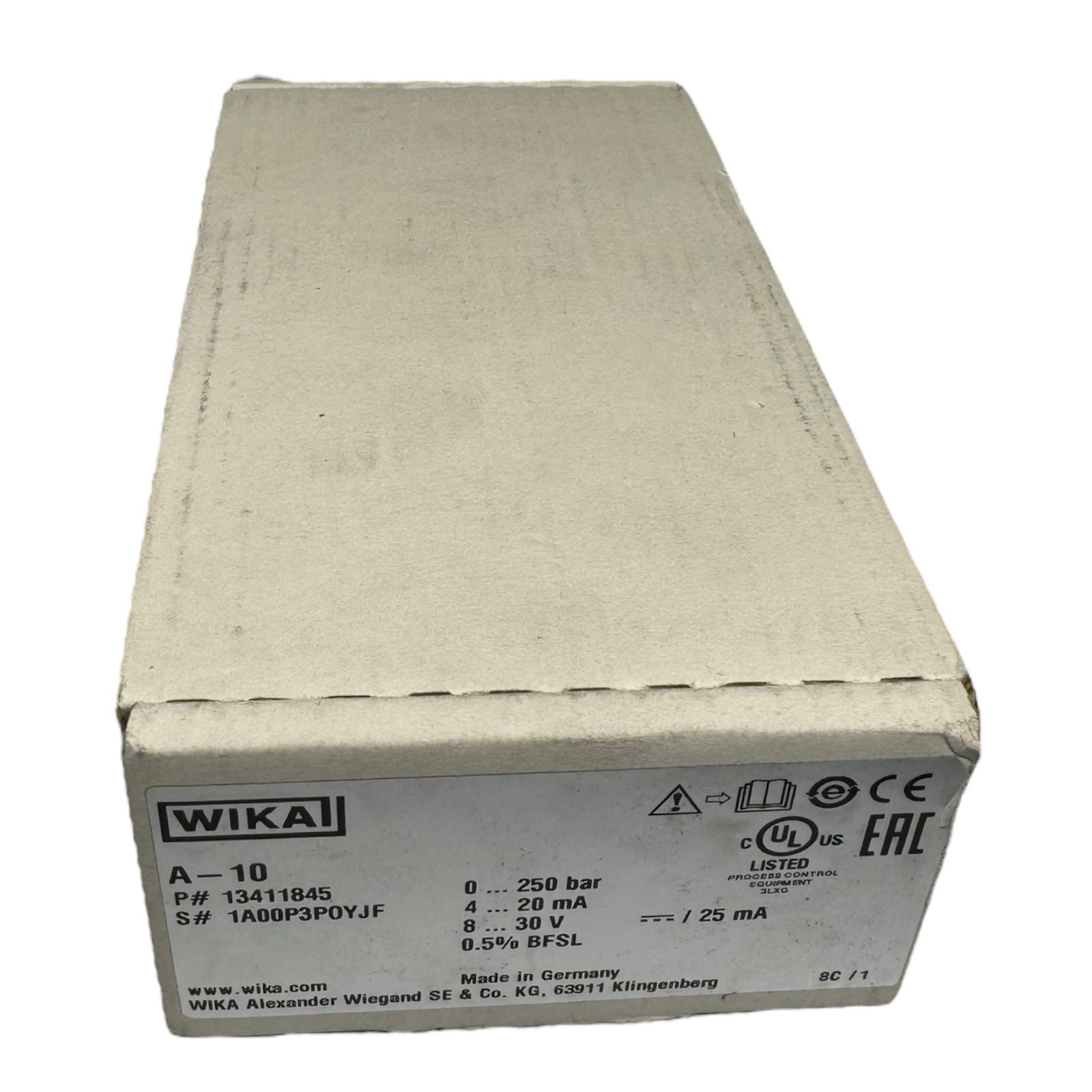 WIKA A-10 Drucktransmitter / Drucksensor / Druckmessumformer 250bar