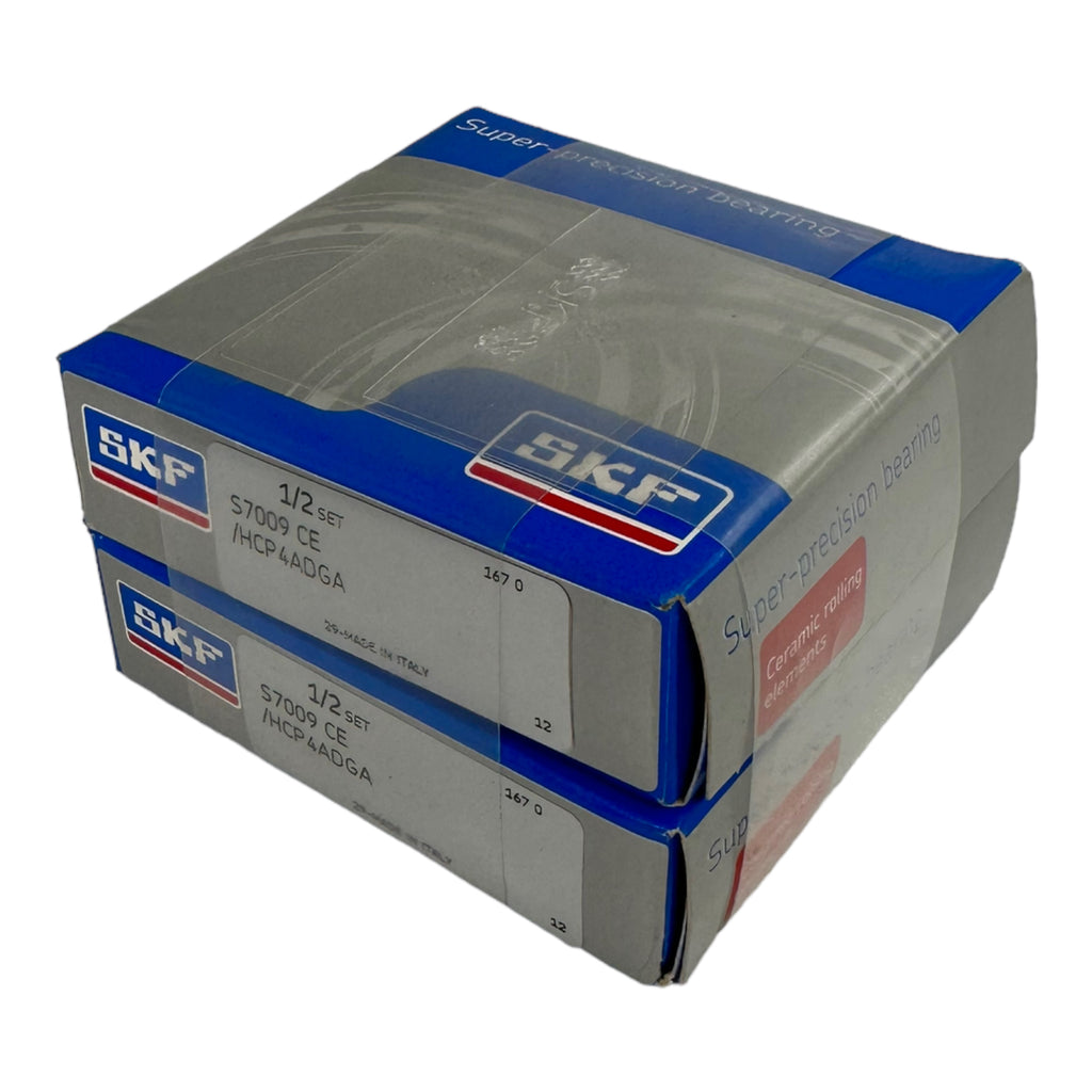 2x SKF S7009CE/HCP4ADGA Superpräzisions-schrägkugellager Kugellager 45x75x32mm