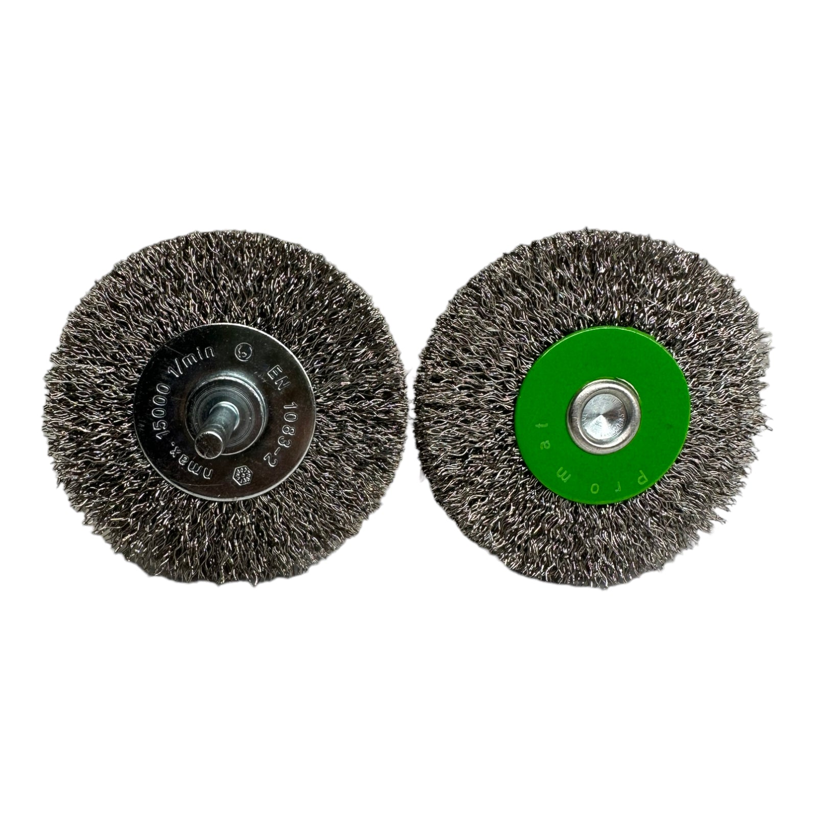 2x Promat Rundbürste Stahldraht Durchmesser: 80mm Schaft: 6mm S.: 0,3mm V2A