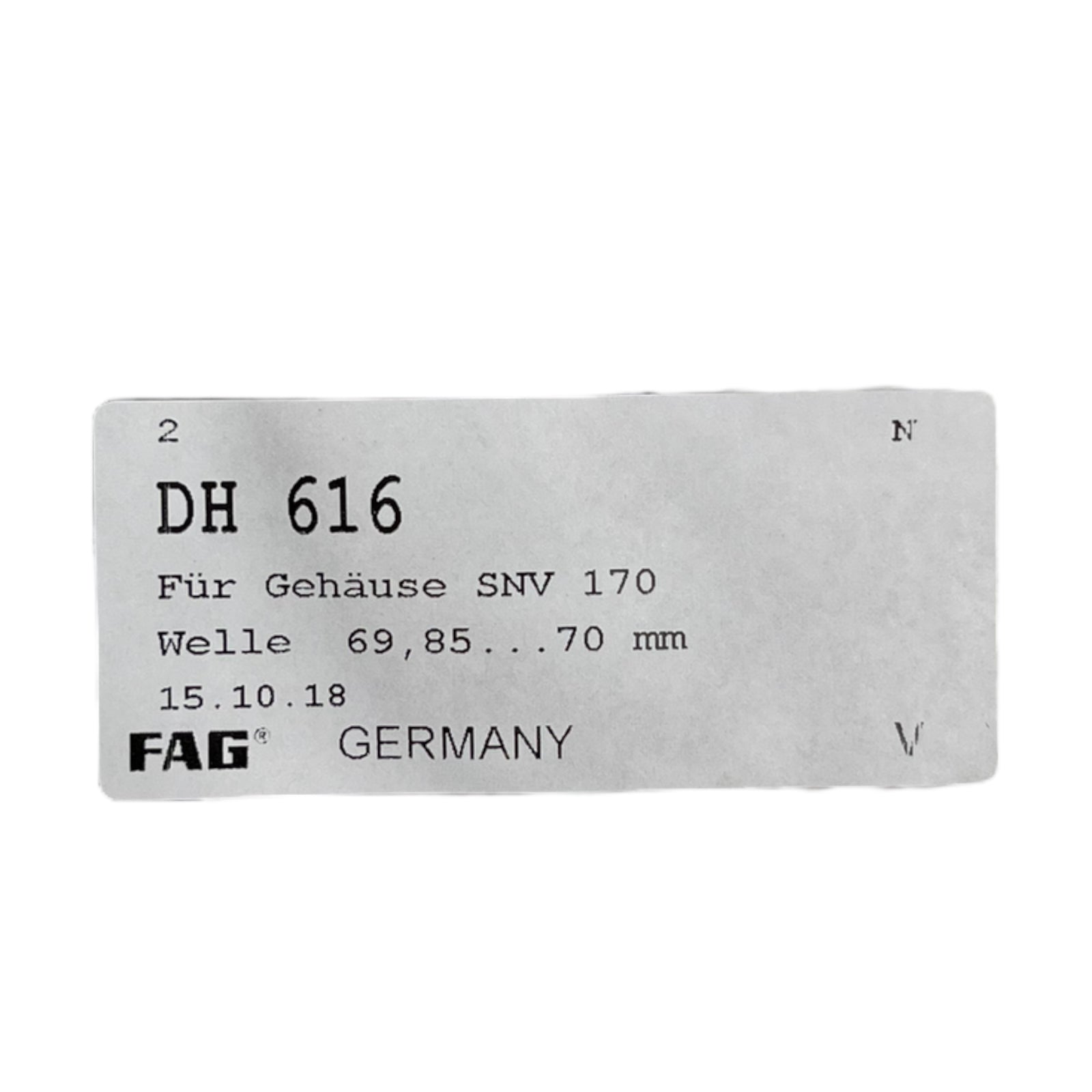 2x FAG DH616 Zweilippendichtung Dichtung Serie: DH 69x140.93x14,5mm