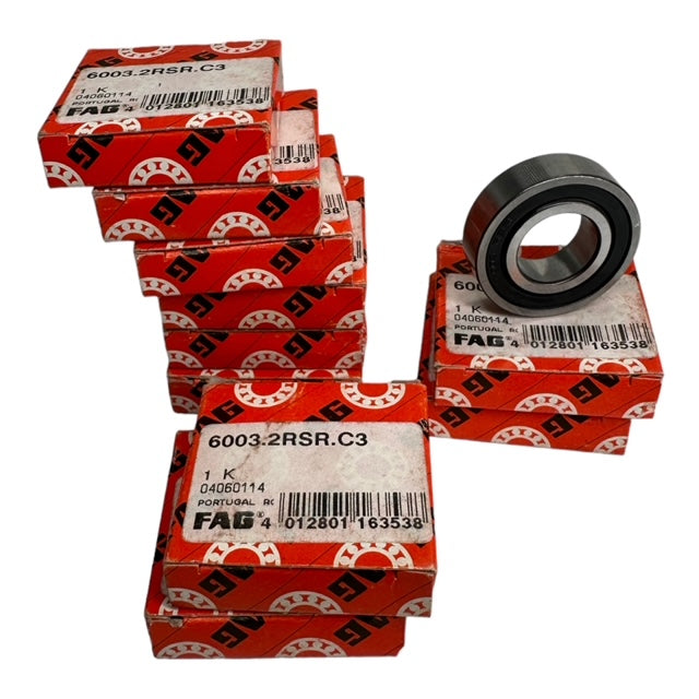10x FAG 6003-2RSR-C3 Rillenkugellager Kugellager 17x35x10mm