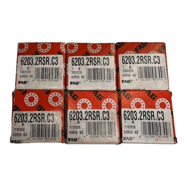 10x FAG 6203.2RSR.C3 Rillenkugellager Kugellager 17x40x12mm