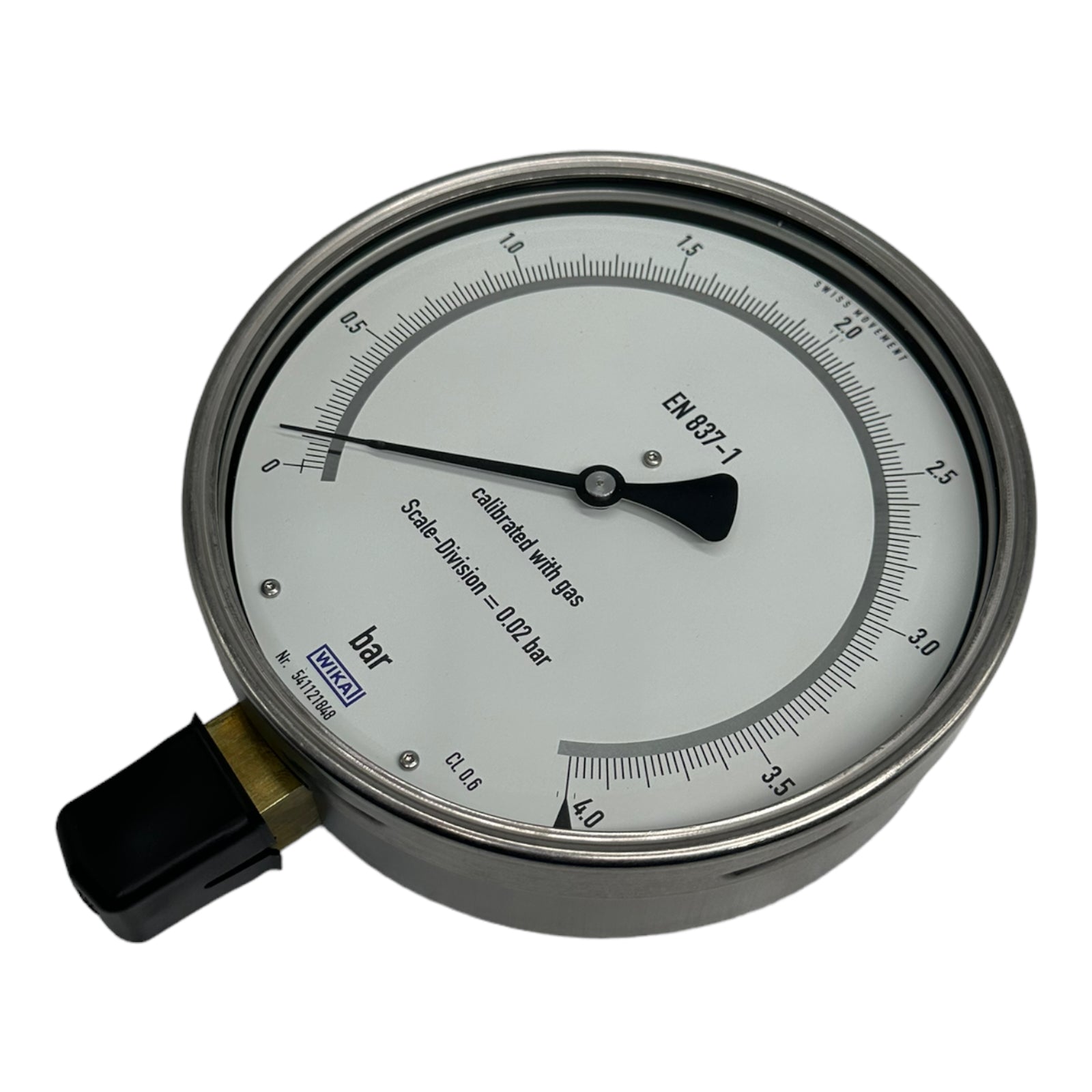 WIKA 312.20.160 Manometer Feinmessmanometer 4bar G1/2B unten 160mm