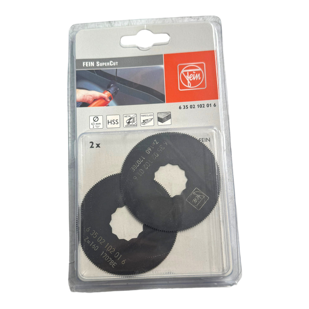 2x Fein 63502102016 HSS-Sägeblatt SuperCut 63mm