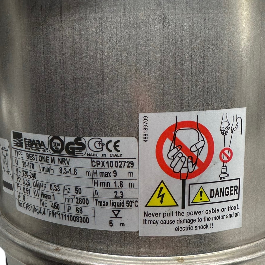 EBARA BEST ONE M NRV Edelstahl Tauchmotorpumpe für Schmutzwasser
