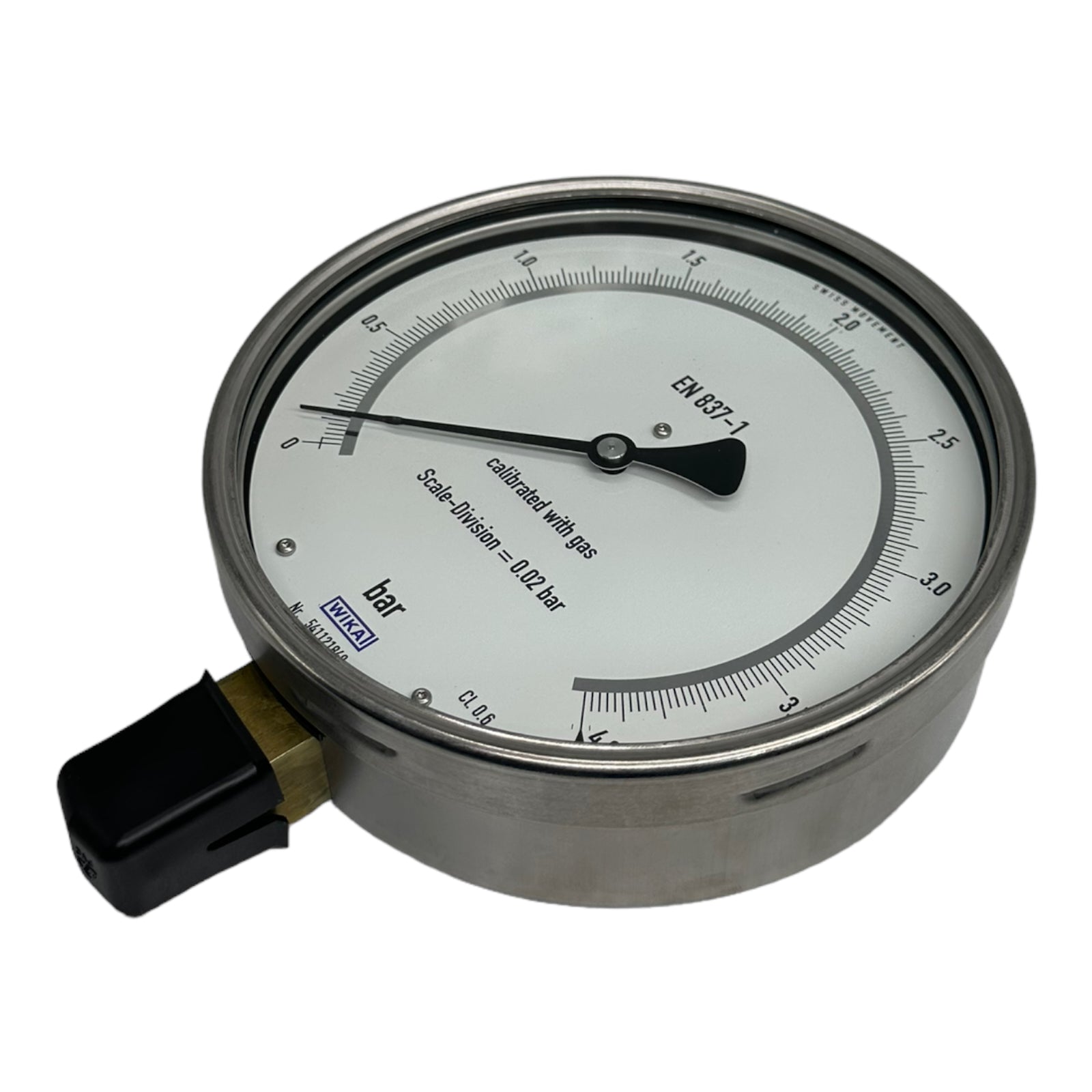 WIKA 312.20.160 Manometer Feinmessmanometer 4bar G1/2B unten 160mm