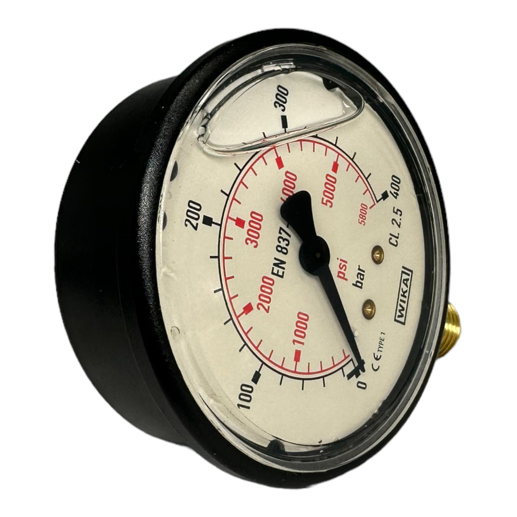WIKA / RIEGLER Glyzerinmanometer bar/psi 63 mm, G1/4 senkrecht, 0-400bar 715-K