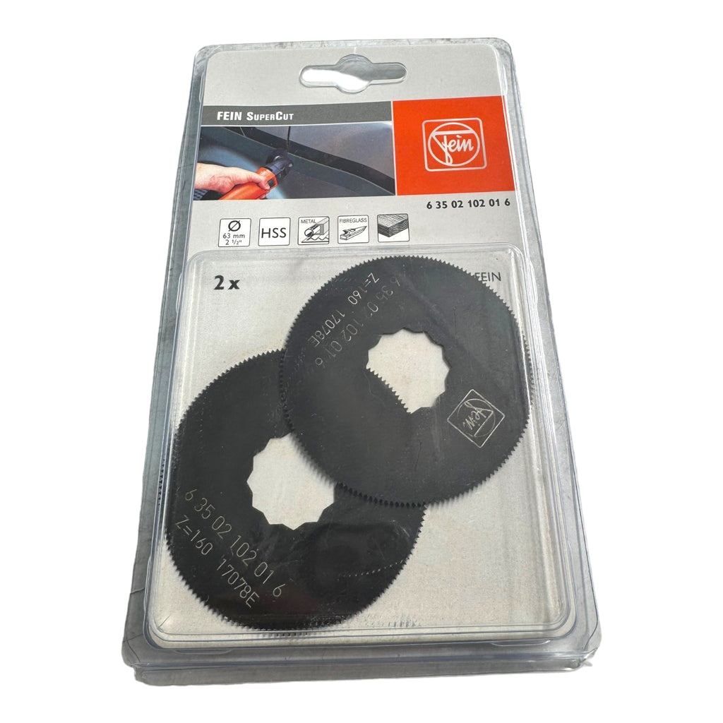 2x Fein 63502102016 HSS-Sägeblatt SuperCut 63mm