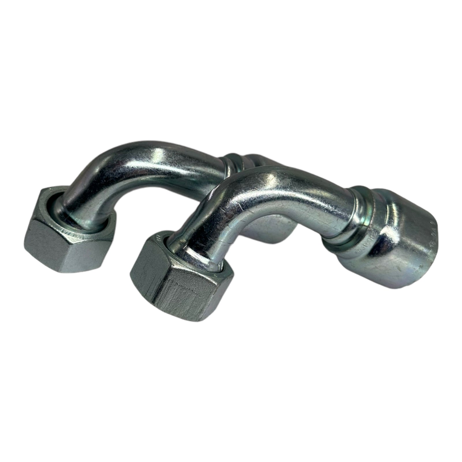 2x Parker 1CF46-28-16 Dichtkegel mit Überwurfmutter & O-Ring / 90° Bogen