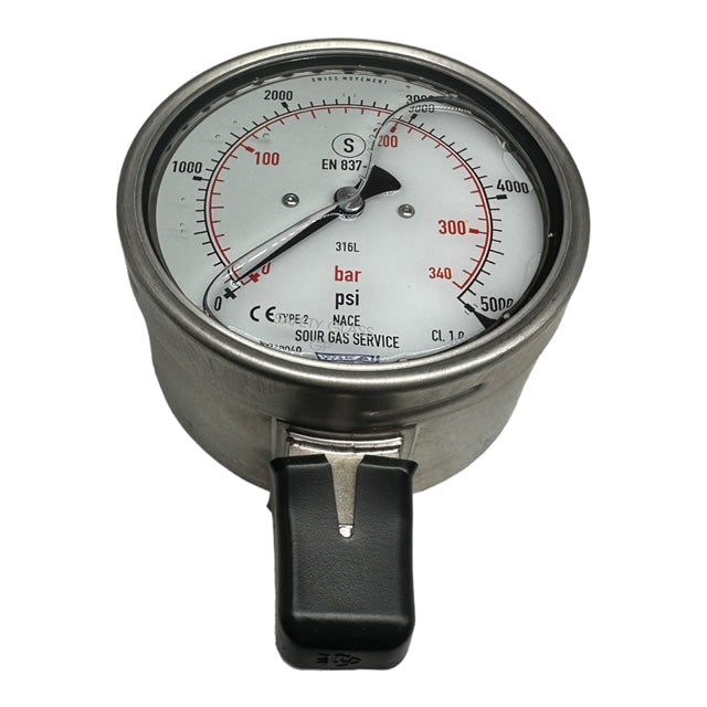 WIKA 233.30.100 Glycerin Manometer 5000psi / 340bar 2.tlg. bar 1/2NPT unten