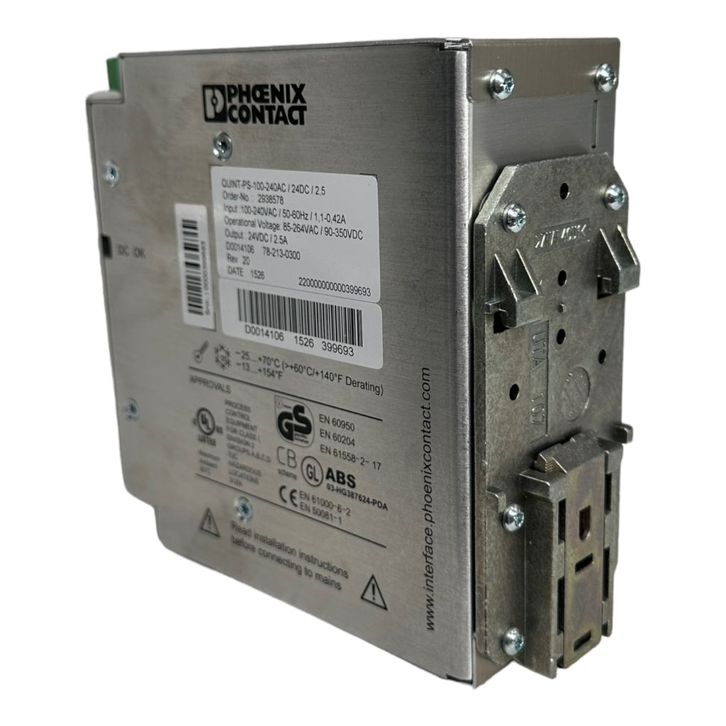 Phoenix Contact QUINT-PS-100-240AC/24DC/2,5 Netzteil Stromversorgung / 2938578