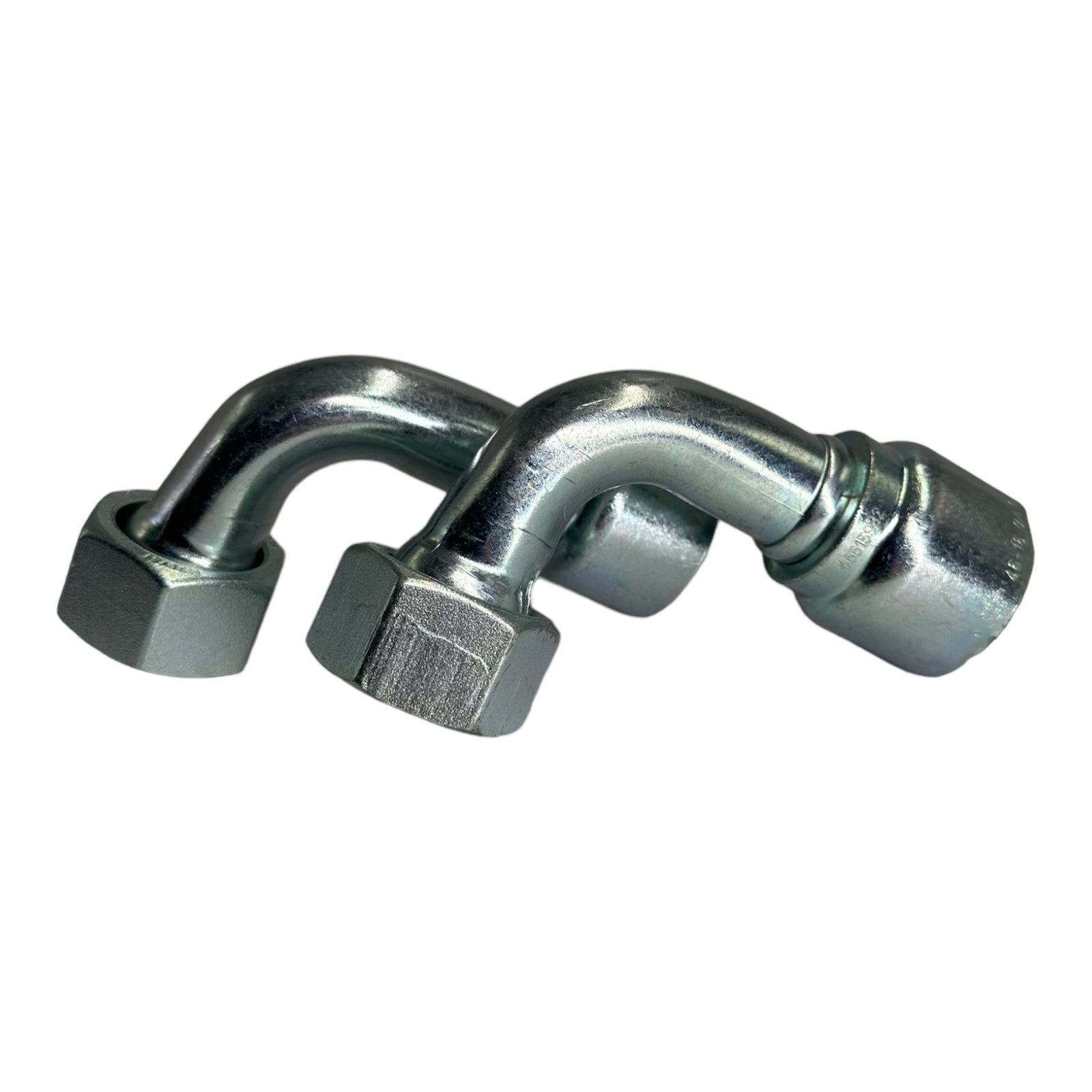 2x Parker 1CF46-28-16 Dichtkegel mit Überwurfmutter & O-Ring / 90° Bogen