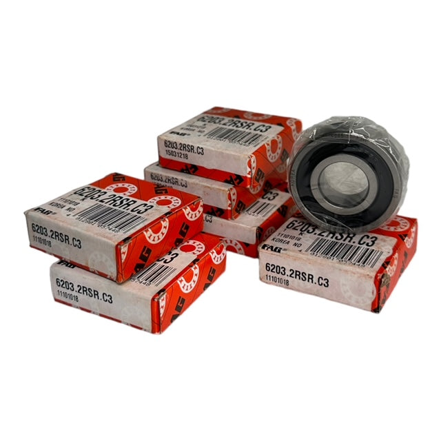 10x FAG 6203.2RSR.C3 Rillenkugellager Kugellager 17x40x12mm