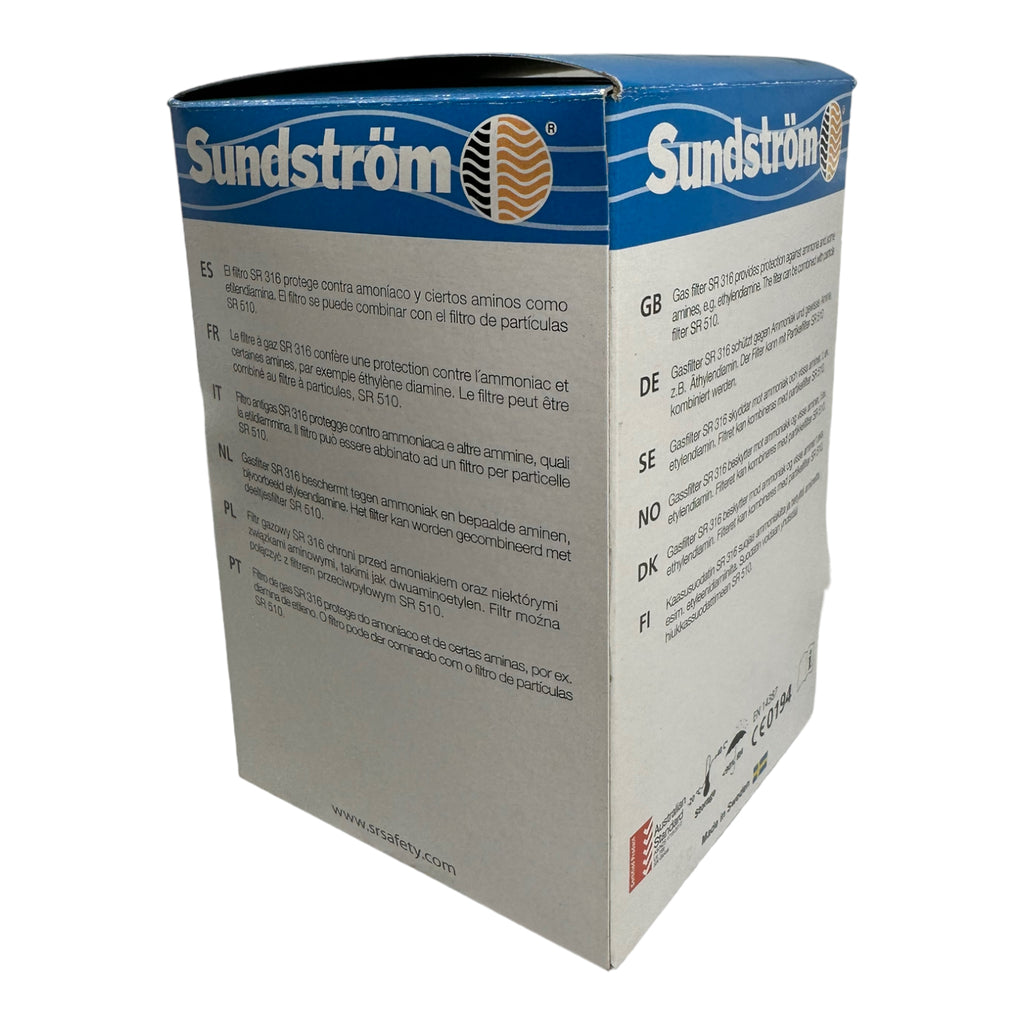 5x Sundström SR316 Gasfilter K1 Klasse 1, Filter Kartusche gegen Ammoniak