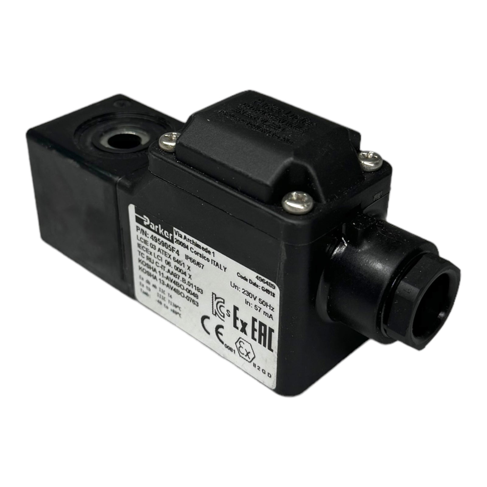 Parker 495905F4 LUCIFER Magnetspule 230V / 50Hz / 57mA / EX2