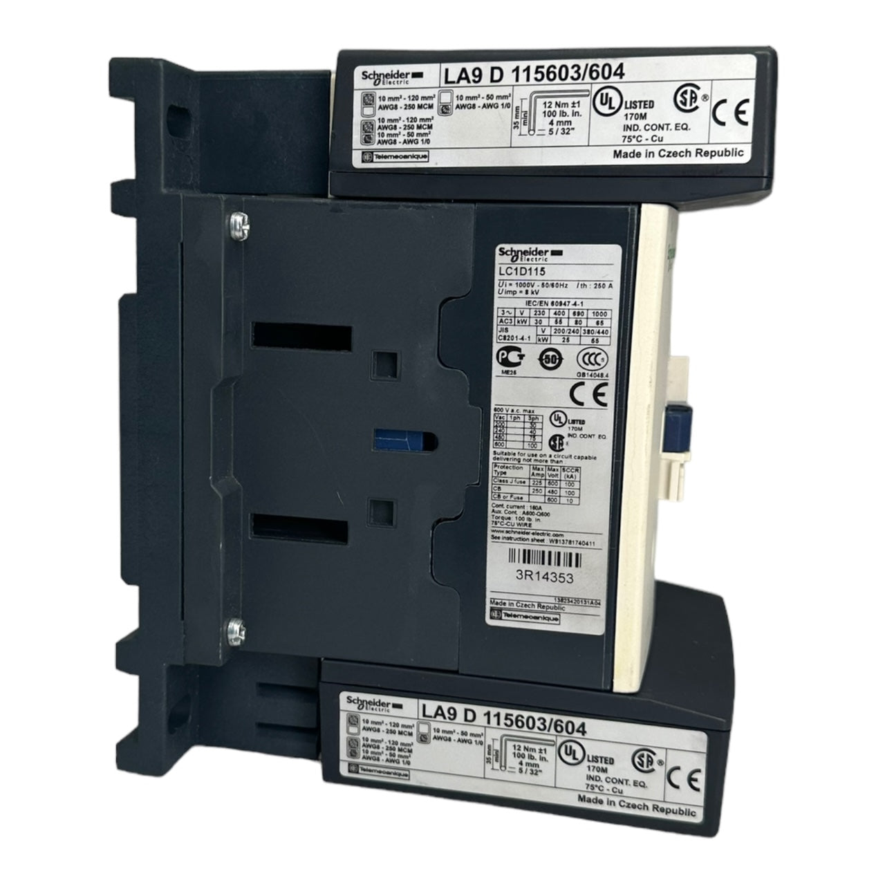 Schneider Electric LC1D115P7 / LC1D115 Leistungsschütz Schütz LA9D115603/604