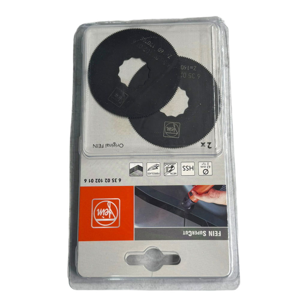 2x Fein 63502102016 HSS-Sägeblatt SuperCut 63mm