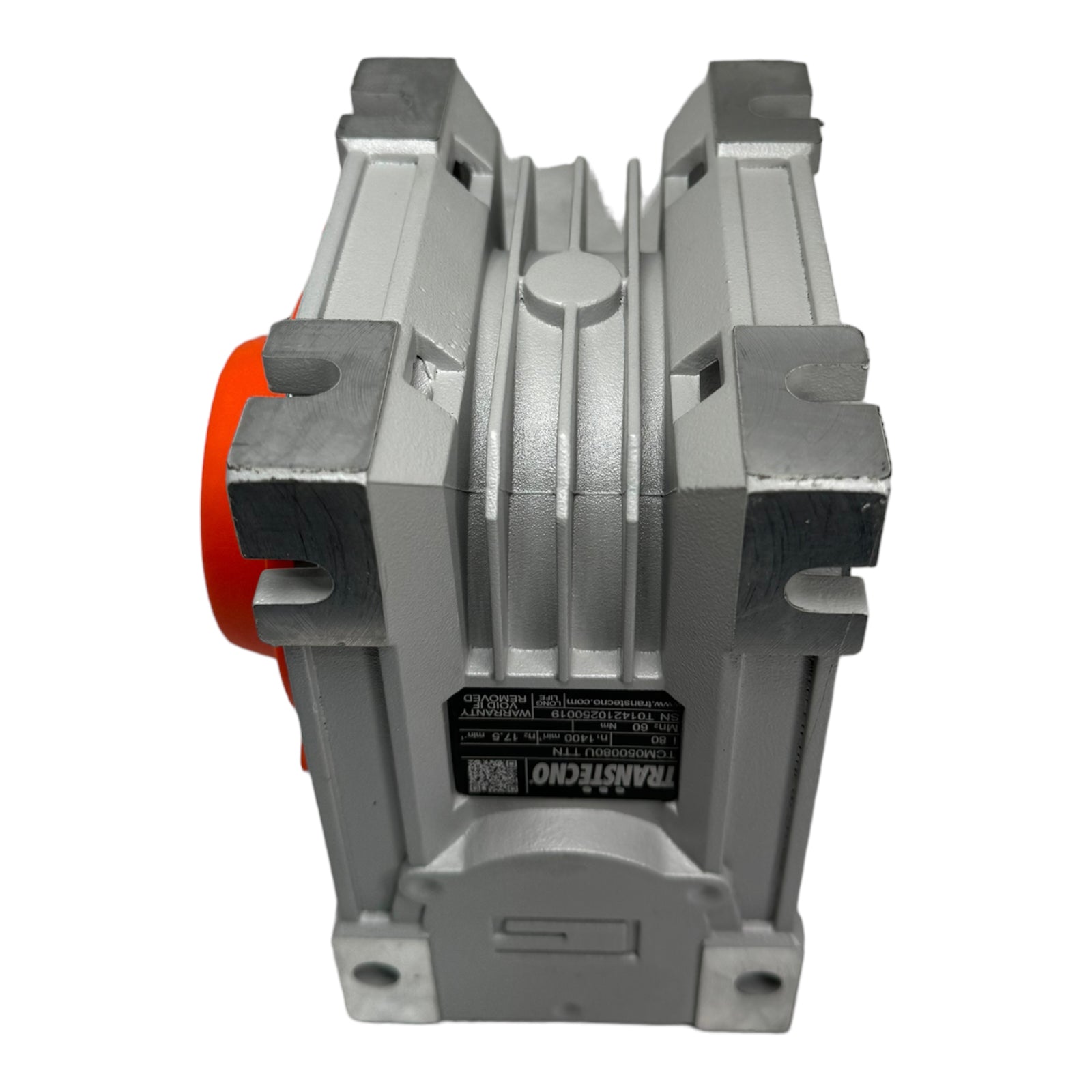 Transtecno TCM050080U TTN Schneckengetriebe i:80, 1400min-1 / 17,5min-1, 60Nm